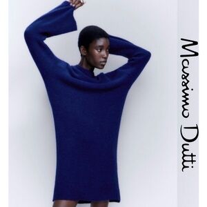 Massimo Dutti Soft Wool Alpaca Blend Sweater Dress